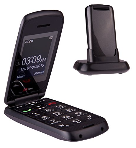 TTfone Star TT300 - Teléfono móvil tipo concha (básico con botones grandes) color gris, Versión...