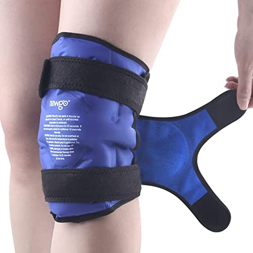 NEWGO Paquete de hielo reutilizable para rodillas y rodillas, paquete de hielo para aliviar el dolor de rodilla, manga de enfriamiento de la...