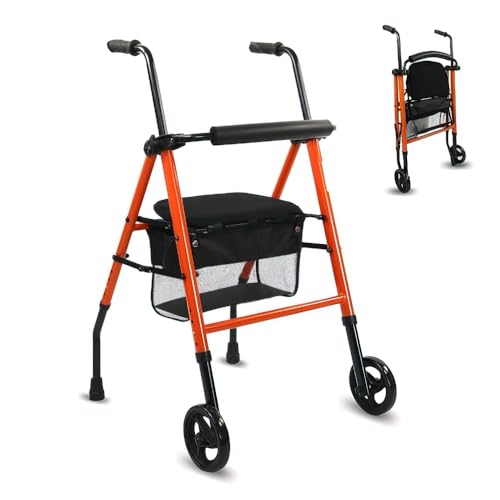 Mobiclinic, Modelo Nerón, Andador con 2 ruedas para ancianos, Marca Española, Andador plegable para personas mayores o adultos, Acero,...