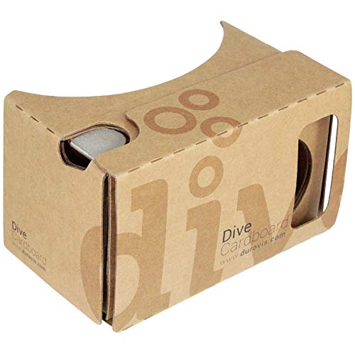 Durovis Dive Cardboard 6 - Marrón - Gafas de Realidad Virtual VR inspiradas en Google Cardboard V2 para teléfonos Inteligentes iPhone y...