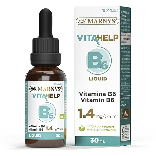 Marnys Vitamina B6 Líquida, Combate El Cansancio y la Fatiga, Botella con Pipeta 30 Ml 90 g
