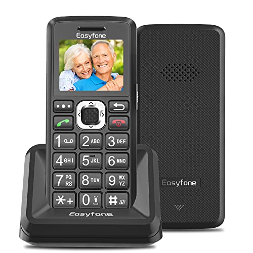 Easyfone T200 Teléfono Móvil para Personas Mayores 4G con Teclas Grandes, Fácil de Usar Móviles para Ancianos 4G con botón SOS y Base...