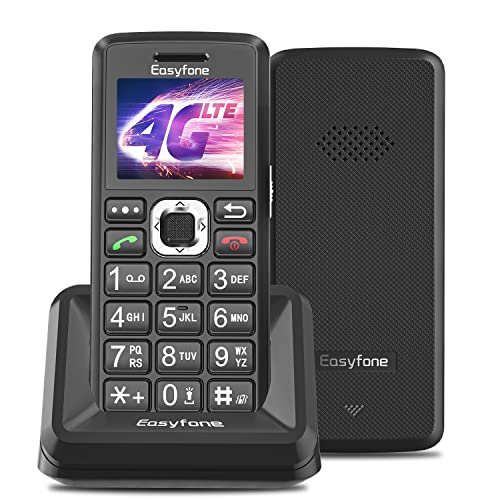 Easyfone T200 Teléfono Movil 4G VoLte para Personas Mayores con Teclas Grandes, Audífonos...