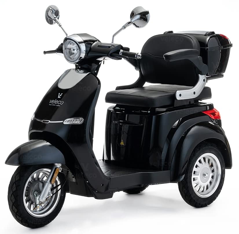 VELECO CRISTAL - Scooter de movilidad de 3 ruedas - Totalmente ensamblado y listo para usar - Diseño hermoso y llamativo - Sistema de...