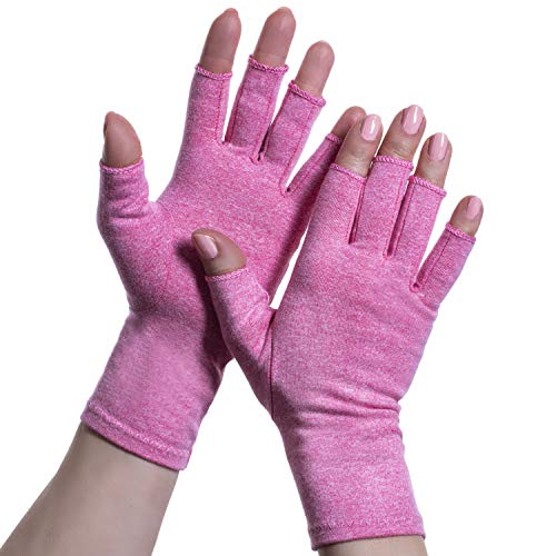 Guantes de compresión de dedos abiertos, guantes de artritis para mujeres, hombres, alivio de dolor de articulaciones premium, apoyo de...