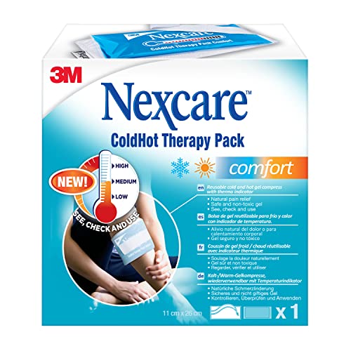 Nexcare ColdHot Therapy Pack Comfort, Caja de 1 Unidad (11cm x 26cm) Ayuda a Disminuir la Hinchazón, la Inflamación y el Dolor, Bolsa...