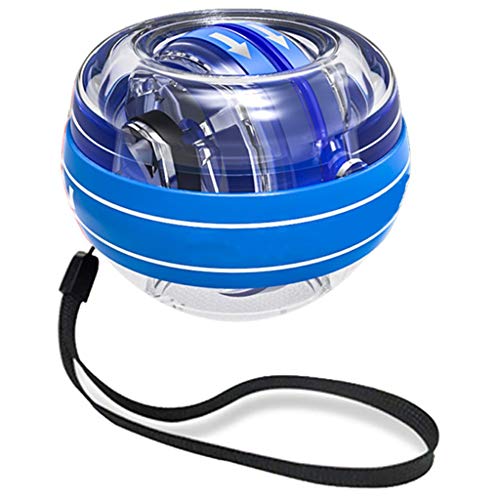 GLJ Bola giroscópica de Ejercicio Entrenador de Muñeca, Giroscopio LED, Mute Autostart Spinner Gyroscopic Wrist Ball, para Hacer Ejercicio...