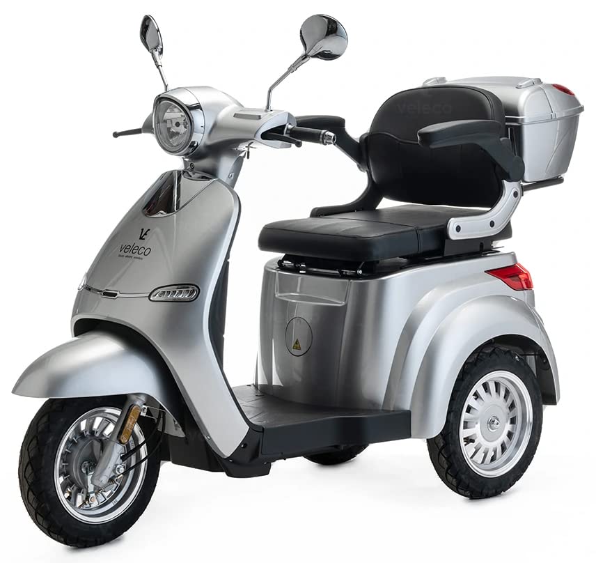 VELECO CRISTAL - Scooter de movilidad de 3 ruedas - Totalmente ensamblado y listo para usar - Diseño hermoso y llamativo - Sistema de...