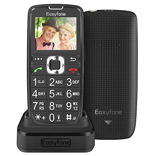 Easyfone Prime-A6 gsm Teléfono Móvil para Personas Mayores con Teclas Grandes y botón SOS, Fácil de Usar Móviles para Ancianos con Base...