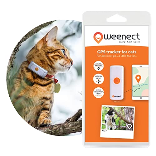Localizador GPS para gato - Weenect | N°1 en Europa | Seguimiento GPS en vivo | Sin límite de...
