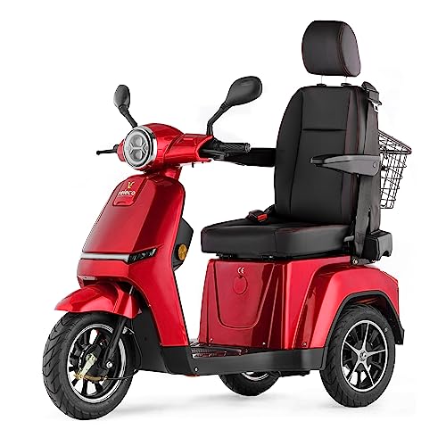 VELECO TURRIS con asiento de capitán ajustable, scooter de movilidad muy intuitivo, totalmente montado, ayuda para discapacitados Batería...