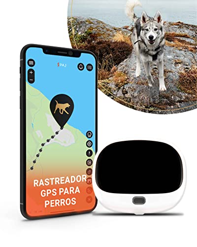 PAJ GPS Pet Finder 4G - Localizador GPS para Perros y Otras Mascotas - Seguimiento en Tiempo Real, Historial de Rutas y Alarmas - Pequeño y...