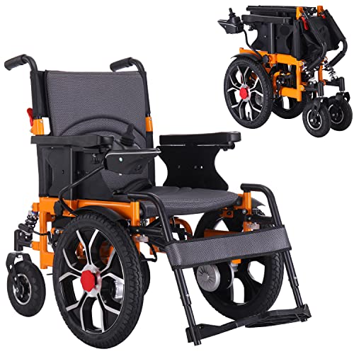 Tripaide Silla de ruedas eléctrica de 25 km de distancia de viaje, ligera para adultos y mayores, pesa 120 kg, sillas de ruedas eléctricas...