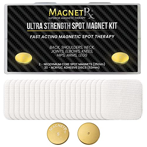 MagnetRX® Imanes Magnetoterapia - Kit 2 Imanes Neodimio Potentes Terapéuticos para el Alivio del Dolor - Terapia Magnética para Espalda,...
