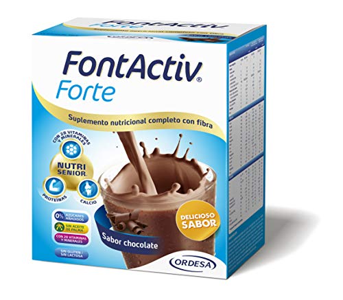 FontActiv Forte Sabor Chocolate | 14 Sobres | Suplemento Nutricional con Fibra para Adultos - 0% Azúcares añadidos