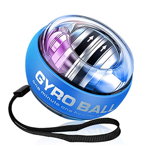 Bola giroscópica de Ejercicio Bola de Entrenamiento de Muñeca de Inicio Automático, Fortalecedor de Muñeca Gyro Ball, con Luces LED,...
