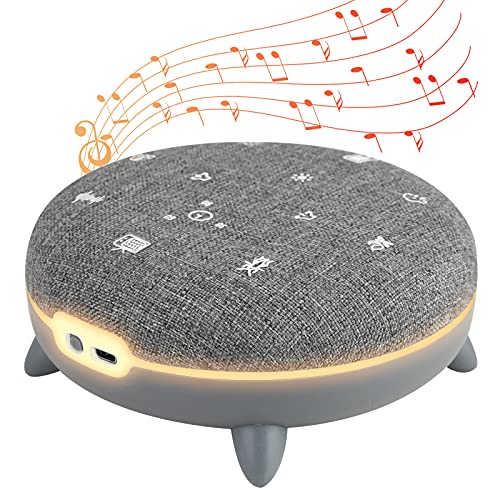 TERRAILLON - ZEN BOX, Sleep Aid, White Noise Machine with 7 Soothing Sounds, Music Streaming Via Bluetooth, 8 Light Environments, 30-60-90...