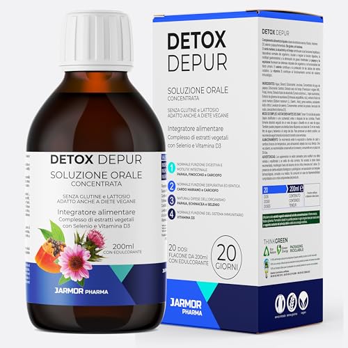 Detox Higado | Detox Depurativo Higado Graso Limpieza Y Colon | Cardo Mariano Alcachofa Equinácea vitamina d3 | Depurativo y...