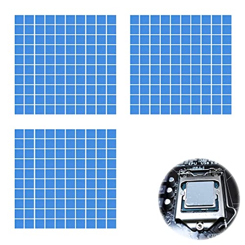 Almohadillas De Silicona Conductoras Térmicas, 3 Piezas Almohadilla Térmica CPU, 100 x 100mm (3 Grosores: 0,5mm / 1mm / 1,5mm) Térmico...