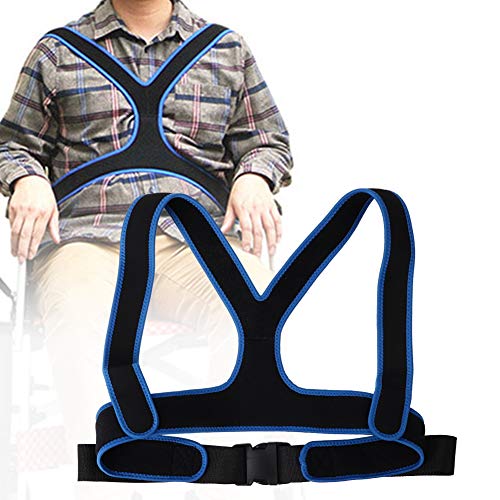 Cinturón de silla de ruedas, cinturón de fijación de silla de ruedas transpirable Correa de arnés Cinturón de silla de ruedas elástico...