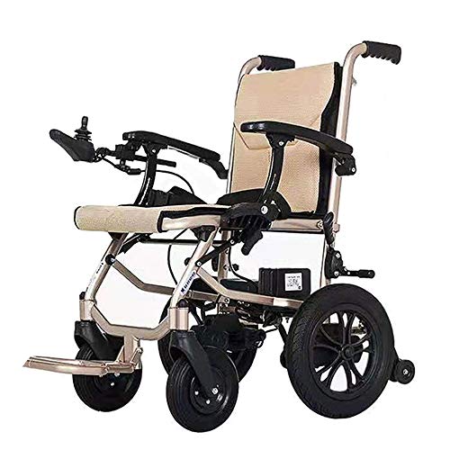 AMITD Silla De Ruedas Eléctrica,2 Baterías de Litio Extraíbles,Plegable Wheelchair Ligera De La...