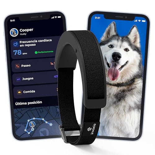 Invoxia Collar Inteligente para Perros Escaneo De Salud Cardíaca, Actividad Y GPS, 15 Días De Autonomía, Multi-Premiado, Tarjeta Sim 4G...