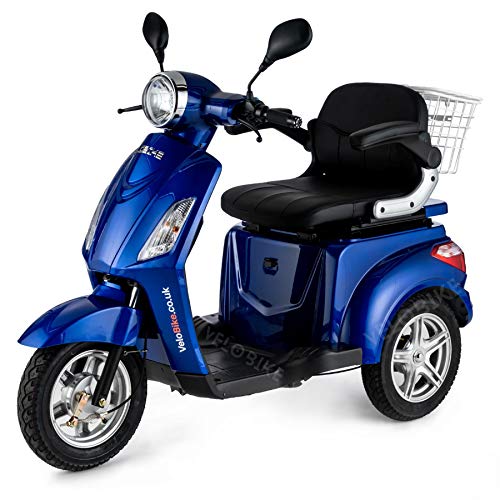 VELECO ZT15 - Scooter de movilidad de 3 ruedas - Totalmente ensamblado y listo para usar - Freno electromagnético automático -...