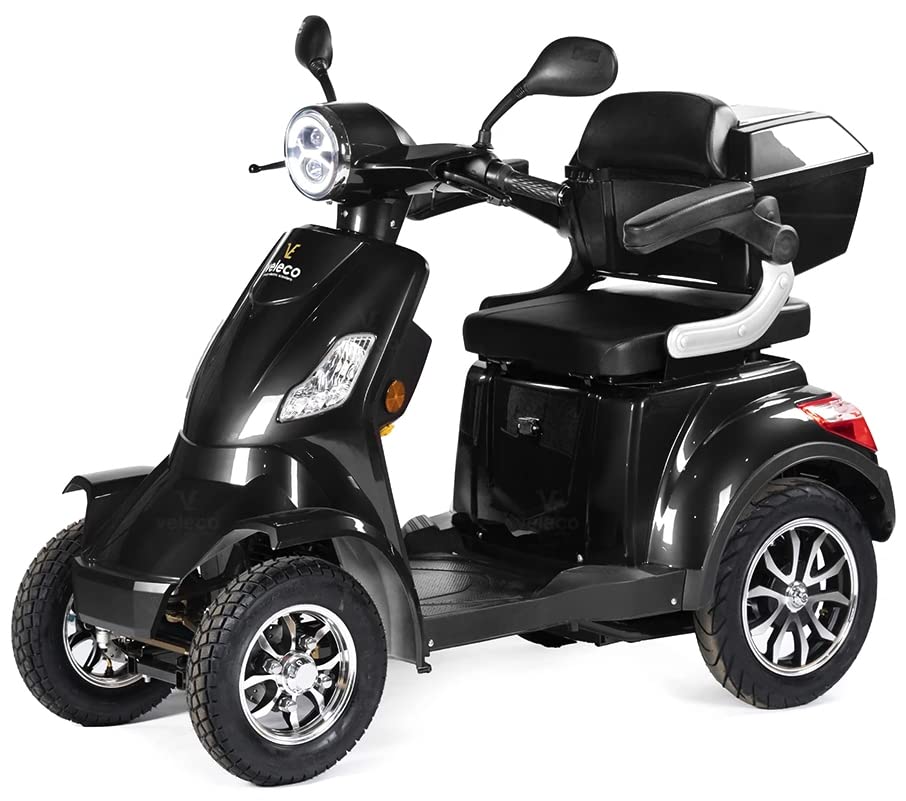VELECO FASTER LIT-ION - Scooter de movilidad de 4 ruedas - Completamente ensamblado y listo para usar - Batería extraíble de iones de...