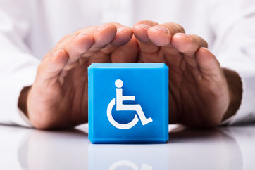 silla ruedas discapacidad logo azul